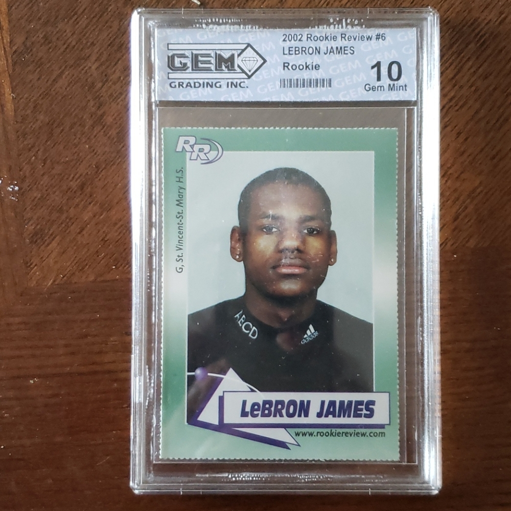 Lebron james rated rookie card